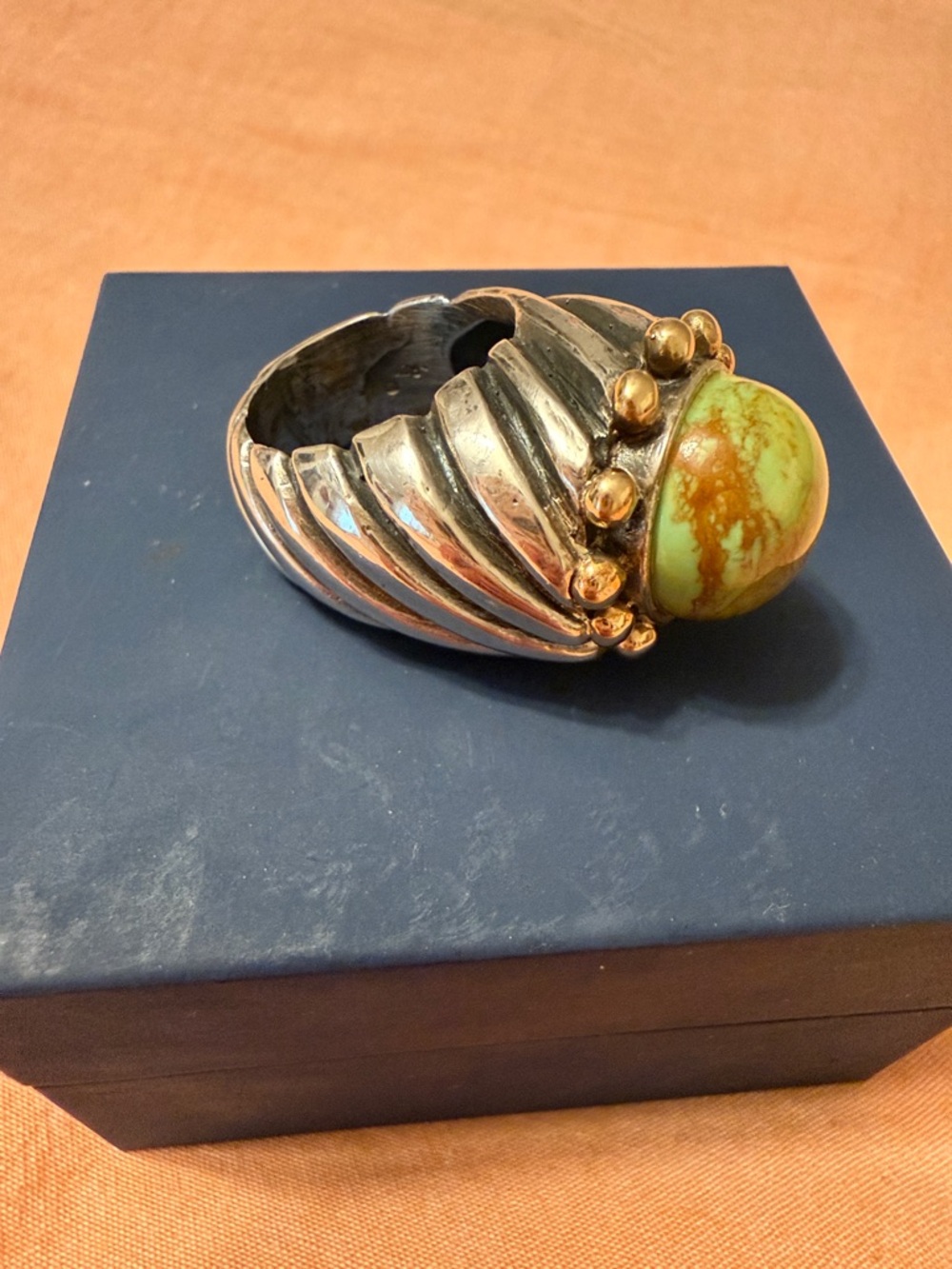 HUGE Dian Malouf Jasper Statement Ring - Picture 2 of 5